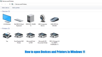 How to open Devices and Printers in Windows 11