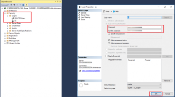 How to reset the password of the ‘sa’ account in SQL