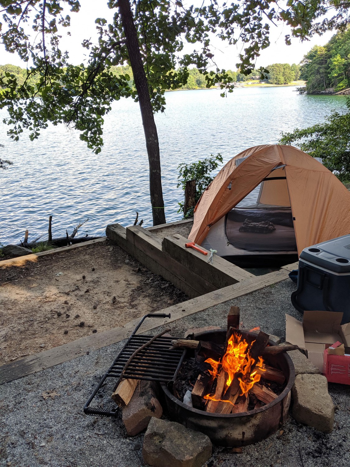 camp at Lake Jocassee